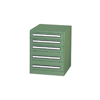 軽中量ツールキャビネット 高さ700 5段 DSグリーン