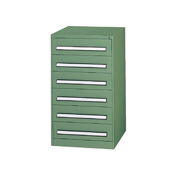軽中量ツールキャビネット 高さ1000 6段 DSグリーン