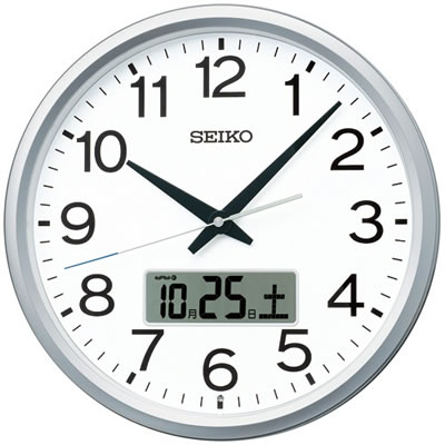 セイコー PT202S プログラム電波掛時計 カレンダー表示付