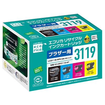 エコリカ ECI-BR3119-4P インクカートリッジ 4色BOX