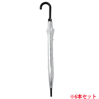 パルタック KAI9838 POEジャンプ傘 60cm クリア 手元黒 1セット(6本)