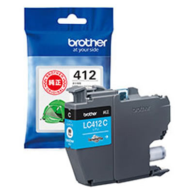 BROTHER LC412C インクカートリッジ (シアン) 純正