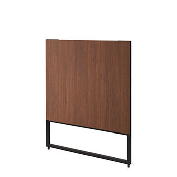 JPK-1512-B-WAL フレームパーティション セミオープン木目パネル 幅1200 高さ1503 ウォールナット