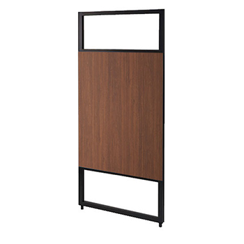 JPK-1809-B-WAL フレームパーティション セミオープン木目パネル 幅900 高さ1869 ウォールナット