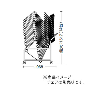 レーテ 4本脚専用ドーリー シルバーメタリック