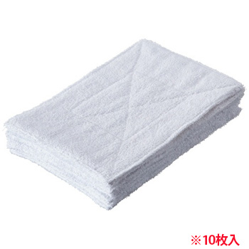 TZA-10P タオルぞうきん 厚手 ホワイト 1パック(10枚) 汎用品