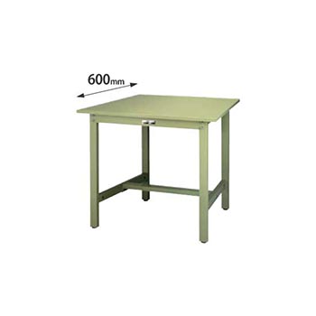 ワークテーブル300 固定式 幅900 奥行600 スチール天板 グリーン