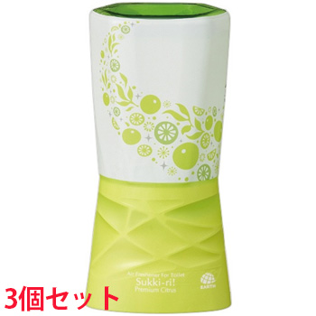 アース製薬 ARS819 トイレのスッキーリ! 置き型 3個セット プレミアムシトラス 400ml