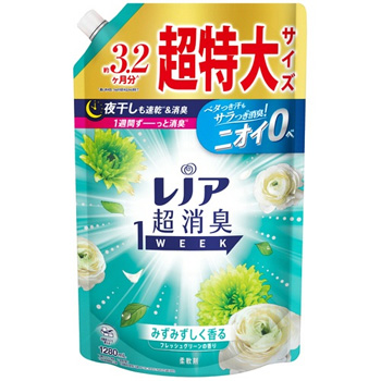 P&G PG217486 レノア 超消臭1week みずみずしく香るフレッシュグリーンの香り つめかえ用 超特大 1280mL