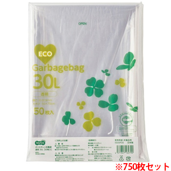 SE50P30 ポリエチレン収集袋 透明 30L 汎用品