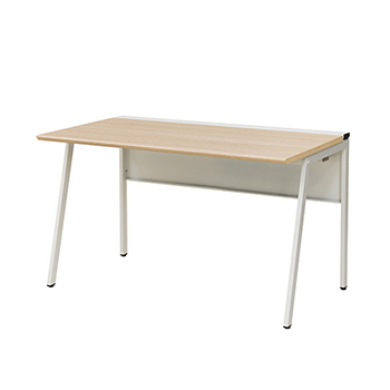 ワークデスク 幅1200×奥行700 ホワイトフレーム 天板サンドオーク