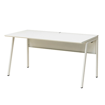 ワークデスク 幅1400×奥行700 ホワイトフレーム 天板ホワイト