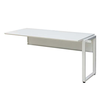 ワークデスク増連 幅1400×奥行700 ホワイトフレーム 天板ホワイト