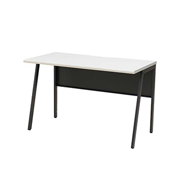 ワークデスク 幅1000×奥行600 ブラックフレーム 天板ホワイト