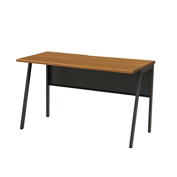 ワークデスク 幅1200×奥行600 ブラックフレーム 天板ミディアムウォールナット
