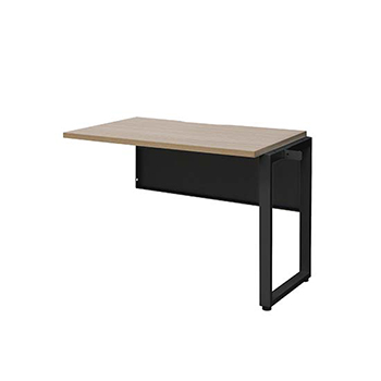 ワークデスク増連 幅1000×奥行600 ブラックフレーム 天板サンドオーク