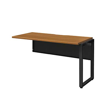 ワークデスク増連 幅1200×奥行600 ブラックフレーム 天板ミディアムウォールナット