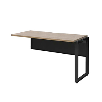 ワークデスク増連 幅1200×奥行600 ブラックフレーム 天板サンドオーク