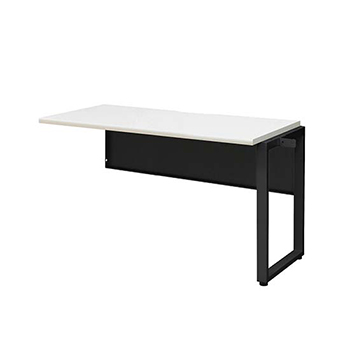 ワークデスク増連 幅1200×奥行600 ブラックフレーム 天板ホワイト