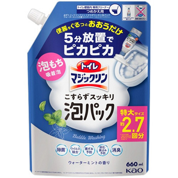 花王 435989 トイレマジックリン こすらずスッキリ泡パック ウォーターミントの香り つめかえ用