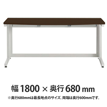 診察ラウンドデスク プリティッシュベーシック 幅1800 奥行き680両端600 PWダーク