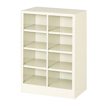 2列4段8人用 シューズボックス オープンタイプ 高さ747 セミホワイト