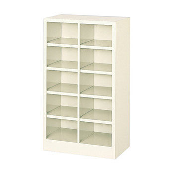 2列5段10人用 シューズボックス オープンタイプ 高さ910 セミホワイト