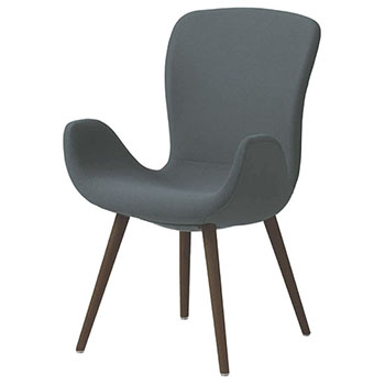 オカムラ MG11XG-FRU2 フロックス ハイバックチェア 木脚ダークオーク脚 リネットDグレー