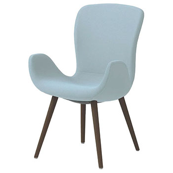 オカムラ MG11XG-FRU6 フロックス ハイバックチェア 木脚ダークオーク脚 リネットセージ