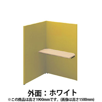 ソロコート 連結3面シルクウッド天板 高さ1900 Sホワイト ミモザ