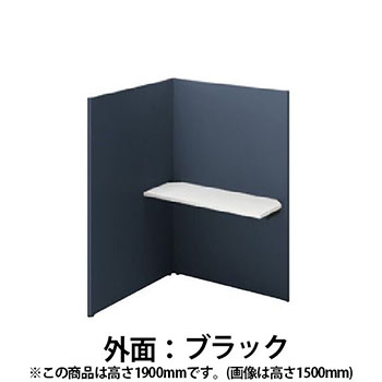 SCP19103TR-SBDBL-H ソロコート 連結3面ホワイト天板 高さ1900 Sブラック ダークブルー