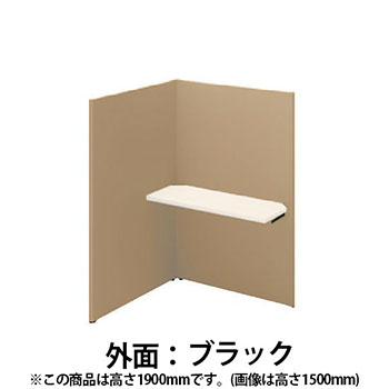 SCP19103TR-SBCA-H ソロコート 連結3面ホワイト天板 高さ1900 Sブラック キャメル