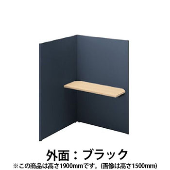 SCP19103TR-SBDBL-S ソロコート 連結3面シルクウッド天板 高さ1900 Sブラック ダークブルー