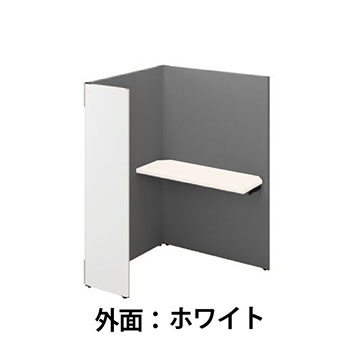 ソロコート 連結4面ホワイト天板 高さ1500 Sホワイト ブラック