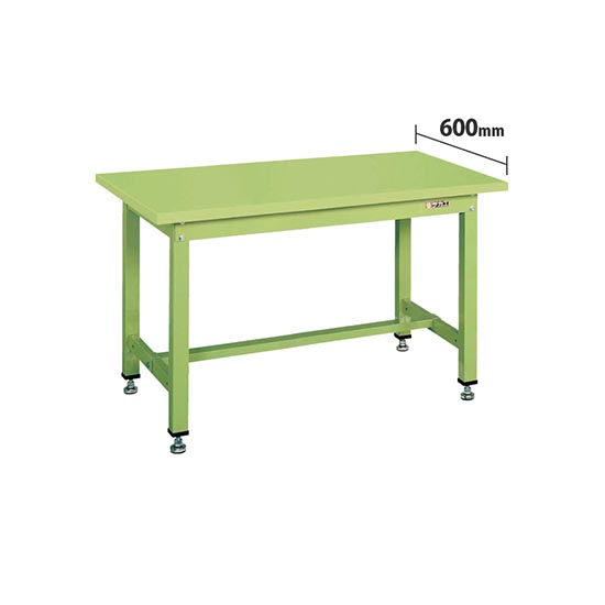 中量作業台KTタイプ 幅1200 奥行600 耐荷重800kg スチール天板 グリーン