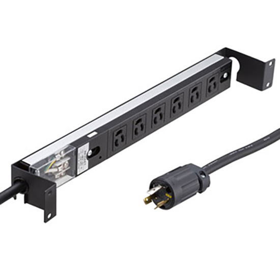 サーバーラック用コンセントバー1U 20A 6個口