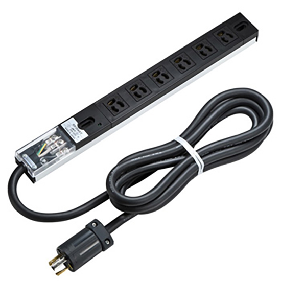 19インチサーバーラック用スリム型コンセント 20A 3P 6個口 3m