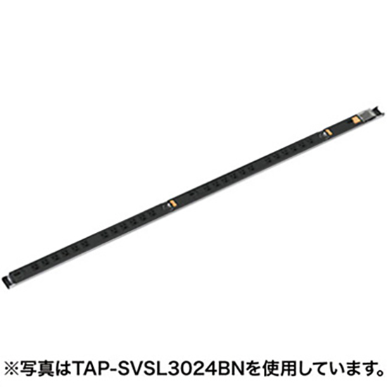 19インチサーバーラック用スリム型コンセント 30A 3P 18個口 3m サーキットプロテクタ付