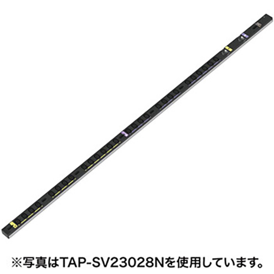 19インチサーバーラック用スリム型コンセント 200V 30A C13×20個口 3m サーキットプロテクタ付
