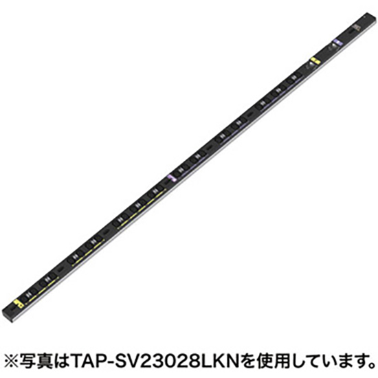 19インチサーバーラック用ロック式スリムコンセント 200V30A C13 20口 3m サーキットプロテクタ付