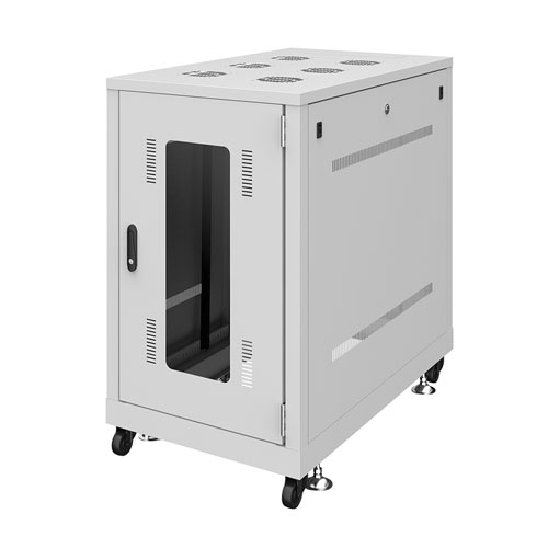 19インチサーバーラック (18U) 奥行1000mm ライトグレー