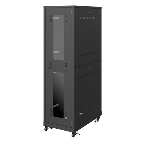 19インチサーバーラック (42U) 奥行1000mm ブラック