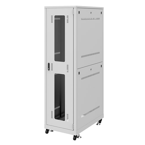 19インチサーバーラック (42U) 奥行1000mm ライトグレー