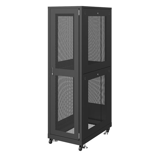 19インチサーバーラック メッシュパネル仕様(42U) 奥行1000mm ブラック