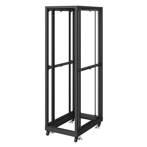 19インチサーバーラック パネルなし(42U) 奥行900mm ブラック