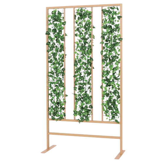 グリーンパネルパーテーション コンパクトグリーンカーテン 木目シート
