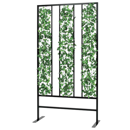 グリーンパネルパーテーション コンパクトグリーンカーテン ブラック