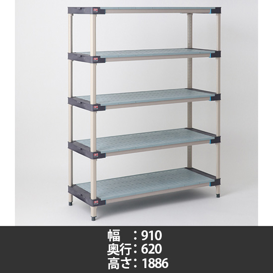 メトロマックス4 フラットマット 幅910×奥行620×高さ1886mm 5段