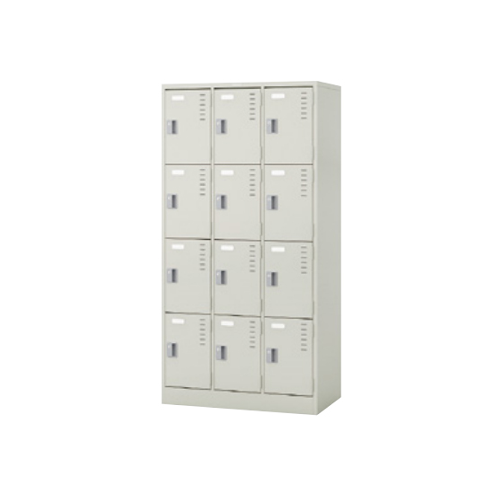 LKロッカー 12人用3列4段 深型 ウォームホワイト