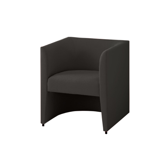 ラウンジチェアー 布張りブラック